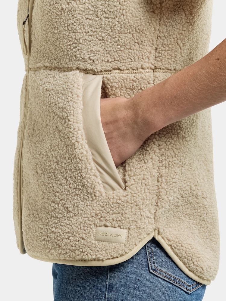 Didriksons Siv Natural Fleece Gilet Vest - Image 5 of 5 Didriksons Siv Natural Fleece Gilet Vest - Image 5 of 5