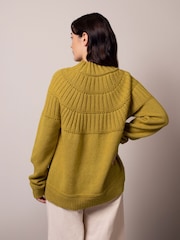 Celtic & Co. Textured Yoke Yellow Jumper - Image 2 of 7