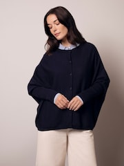 Celtic & Co. Fine Knit Merino Blue Cardigan - Image 2 of 7