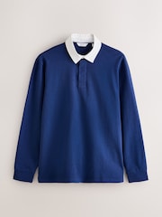 ខៀវ - Plain Rugby Shirt - រូបភាព 1 នៃ 3