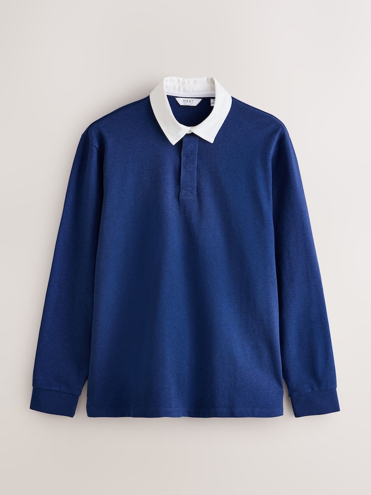 ខៀវ - Plain Rugby Shirt - រូបភាព 1 នៃ 3
