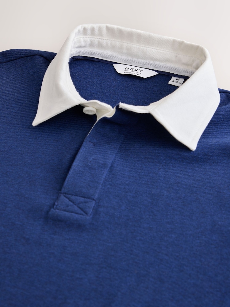 ខៀវ - Plain Rugby Shirt - រូបភាព 2 នៃ 3