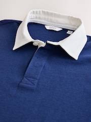 Blue Marl Plain Rugby Shirt - Image 6 of 7