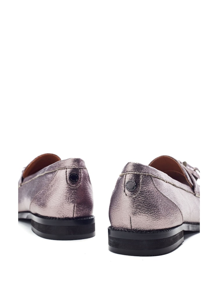 Moda in Pelle Grey Ebara Smart Tassel Loafers - Image 4 of 4