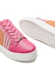 وردي - حذاء رياضي مكتنز مزين بترتر موديل Buttercupp من Moda in Pelle - صورة 3 من 4