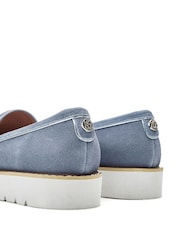 Moda in Pelle Blue Elber Suede Cleated Loafers - Image 3 of 4