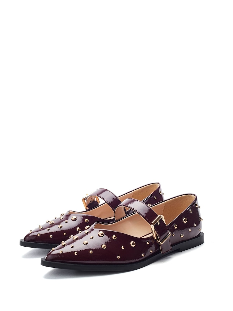 Rot - Moda in Pelle Fijia Nieten besetzt Mary Jane Schuhe - Bild 2 von 4 Rot - Moda in Pelle Fijia Nieten besetzt Mary Jane Schuhe - Bild 2 von 4