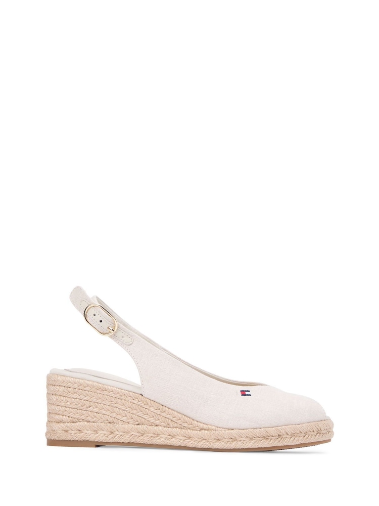 Tommy Hilfiger Cream Hemp Slingback Wedge Espadrilles - Image 1 of 6