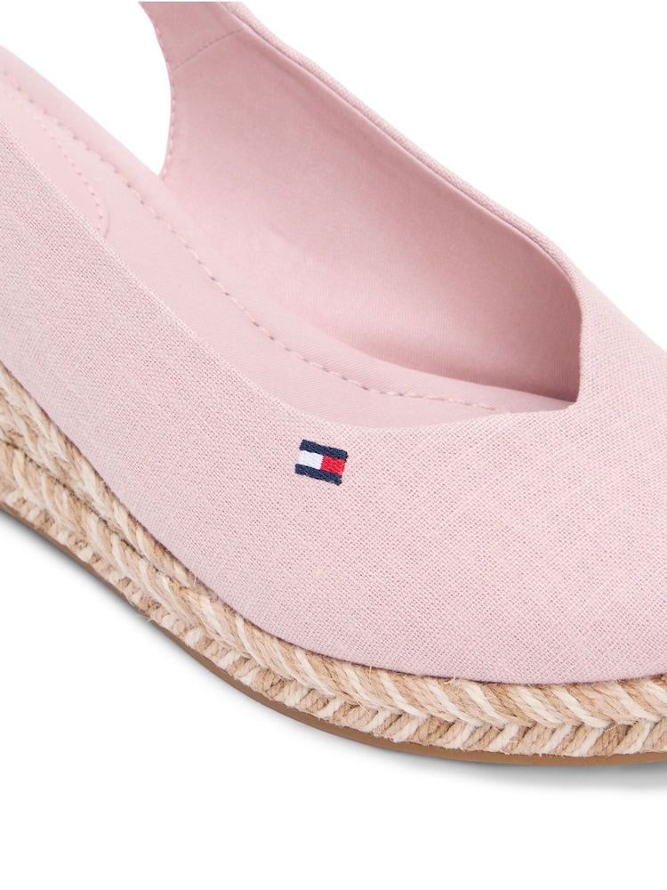 Tommy Hilfiger Pink Hemp Slingback Wedge Espadrilles - Image 5 of 5