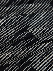 Gold/Black Party Pattern Smart Zip Neck Polo Shirt - Image 8 of 8