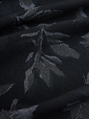 Silver/Black Party Pattern Smart Zip Neck Polo Shirt - Image 6 of 7