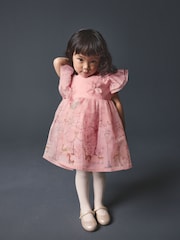 Jasnoróżowy - Floral Corsage Occasion Dress (3mths-8yrs) - Obraz 1 z 8