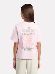 New Balance Pink Boston Floral Graphic T-Shirt - Image 3 of 7