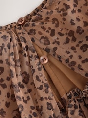 Leopard Animal Print Mesh Tiered Occasion Dress (3mths-8yrs) - Image 7 of 8