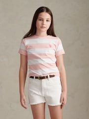U.S. Polo Assn Pink Stripe Logo T-Shirt - Image 1 of 7