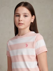 U.S. Polo Assn Pink Stripe Logo T-Shirt - Image 2 of 7