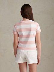 U.S. Polo Assn Pink Stripe Logo T-Shirt - Image 4 of 7
