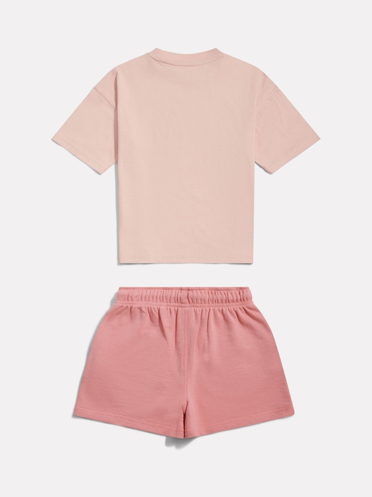 New Balance Stacked Logo T-Shirt & Shorts Set - 圖片 2/5