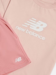 New Balance Stacked Logo T-Shirt & Shorts Set - 圖片 3/5