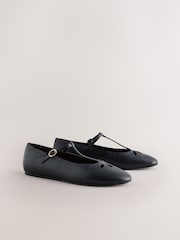 Black Forever Comfort® Leather Mary Jane Shoes - Image 6 of 8