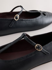 Black Forever Comfort® Leather Mary Jane Shoes - Image 8 of 8