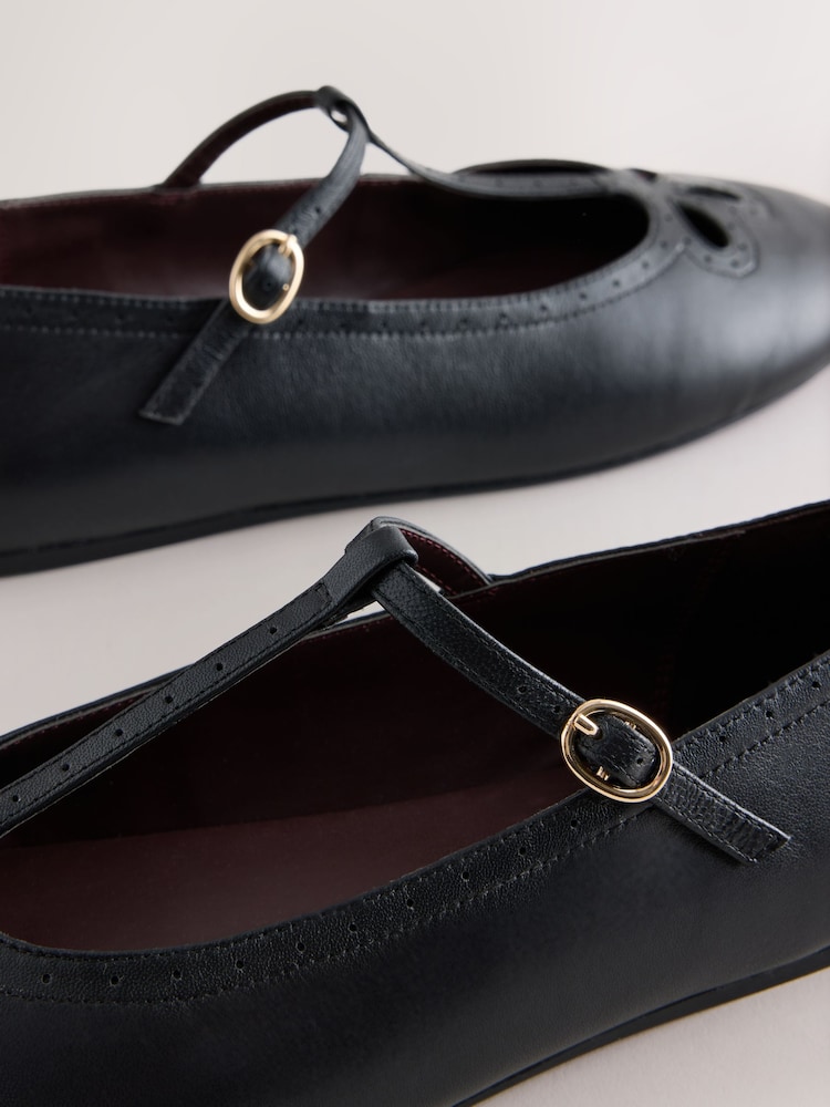 Black Forever Comfort® Leather Mary Jane Shoes - Image 8 of 8