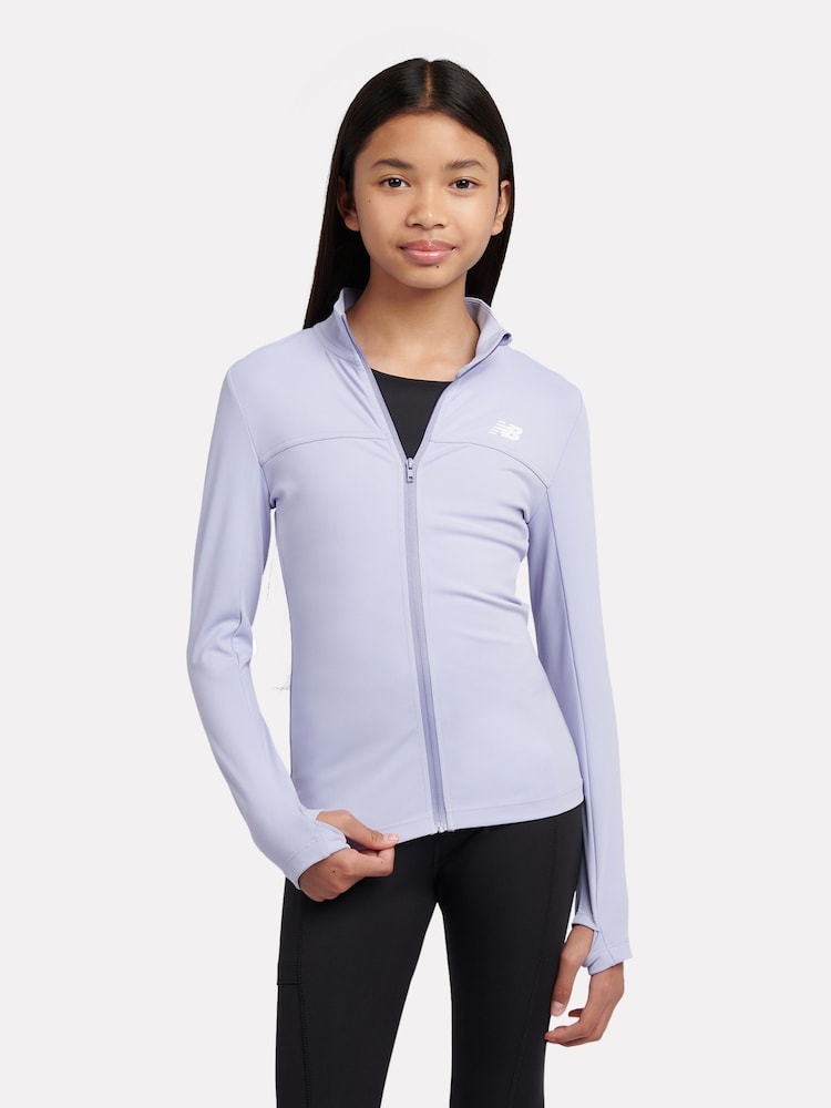 Lilla - New Balance Performance Zip Funnel Jacket - Bilde 1 av 10