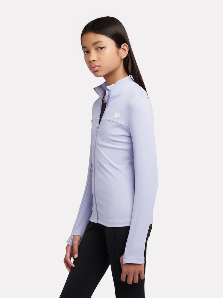 Lilla - New Balance Performance Zip Funnel Jacket - Bilde 2 av 10