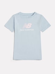 New Balance Blue Stacked Logo T-Shirt - Image 1 of 3
