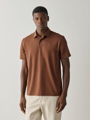 Green/Blue/Ecru/Brown/Red Regular Fit Motionflex Short Sleeve Jersey Polo Shirts 5 Pack - Image 2 of 13