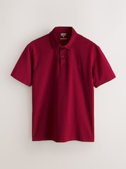 Green/Blue/Ecru/Brown/Red Regular Fit Motionflex Short Sleeve Jersey Polo Shirts 5 Pack - Image 7 of 13