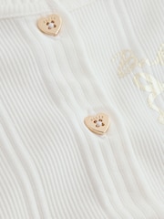 Baker by Ted Baker Cream 2 Piece Mesh Tutu Top & Flare Leggings Set - Image 4 of 6