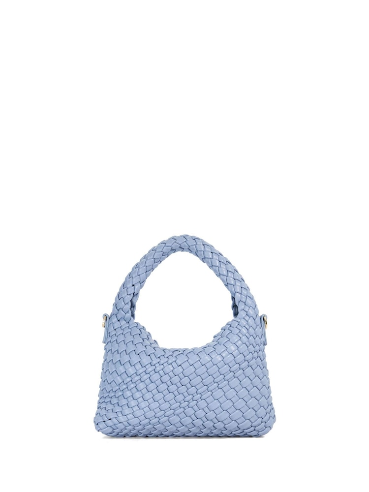 Dune London Blue Dinky deliberate Mini Woven Slouch Bag - Image 2 of 4