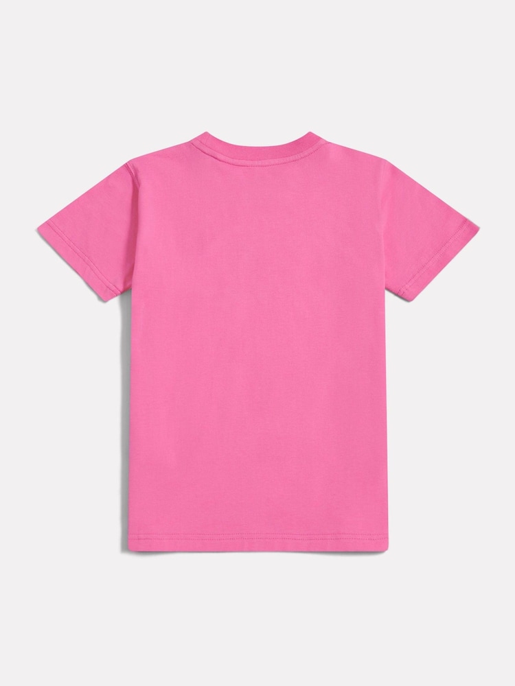 New Balance Pink Stacked Logo T-Shirt - Image 2 of 3
