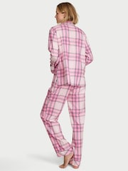 Victoria's Secret Pretty Blossom Pink Tartan Flannel Long Pyjama Set - Image 2 of 2
