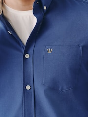 Bright Blue Stretch Oxford Long Sleeve Shirt - Image 5 of 10
