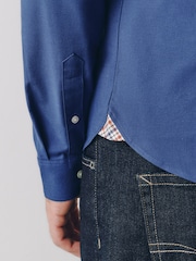 Bright Blue Stretch Oxford Long Sleeve Shirt - Image 6 of 10