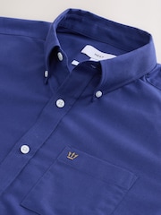Bright Blue Stretch Oxford Long Sleeve Shirt - Image 9 of 10