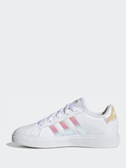 adidas White Grand Court Lifestyle Lace Tennis Shoes - Image 2 of 9
