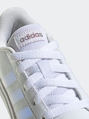 adidas White Grand Court Lifestyle Lace Tennis Shoes - Image 9 of 9