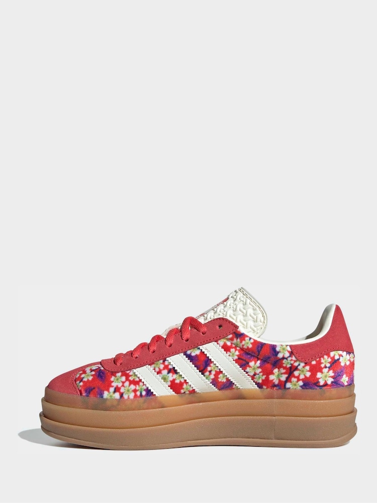 adidas Originals Red Gazelle Bold x Liberty London Shoes - Image 2 of 9 adidas Originals Red Gazelle Bold x Liberty London Shoes - Image 2 of 9