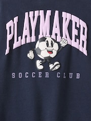 Cotton On Navy Sammy Oversized Crew Neck Sweatshirt - Image 3 of 3