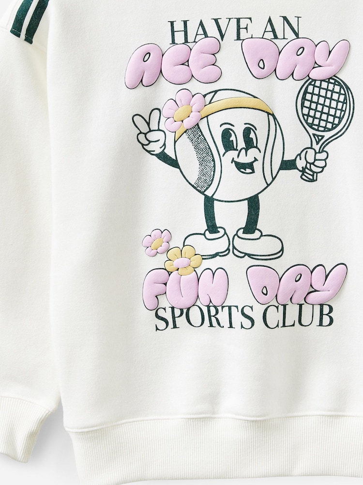 Cotton On White Sammy Oversized Crew Top - Image 3 of 3