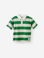 Cotton On Green Jersey Rugby Short Sleeve Polo Shirt - Image 1 of 2