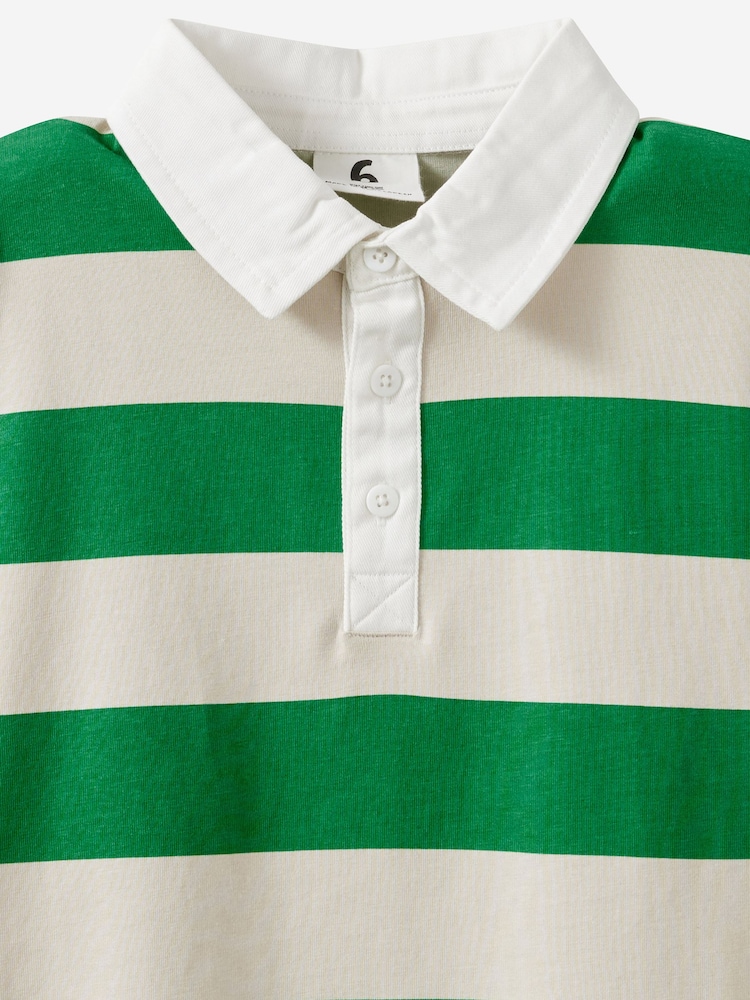 Cotton On Green Jersey Rugby Short Sleeve Polo Shirt - Image 2 of 2