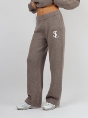 Simmi London Mocha Brown Romy Simmi Studios Chunky Knit Trousers - Image 1 of 4