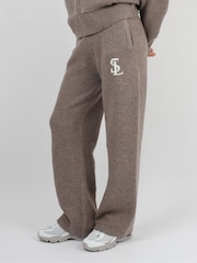 Simmi London Mocha Brown Romy Simmi Studios Chunky Knit Trousers - Image 2 of 4