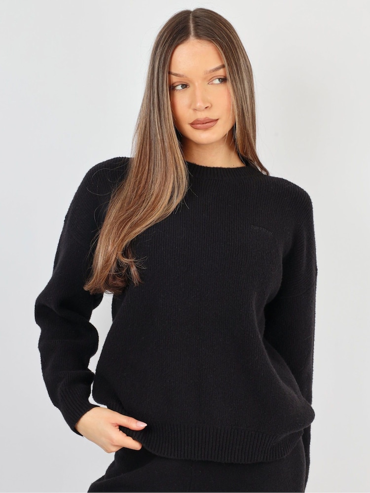 Simmi London Blue Faye Studios Soft Touch Crew Neck Sweat Top - Image 1 of 4