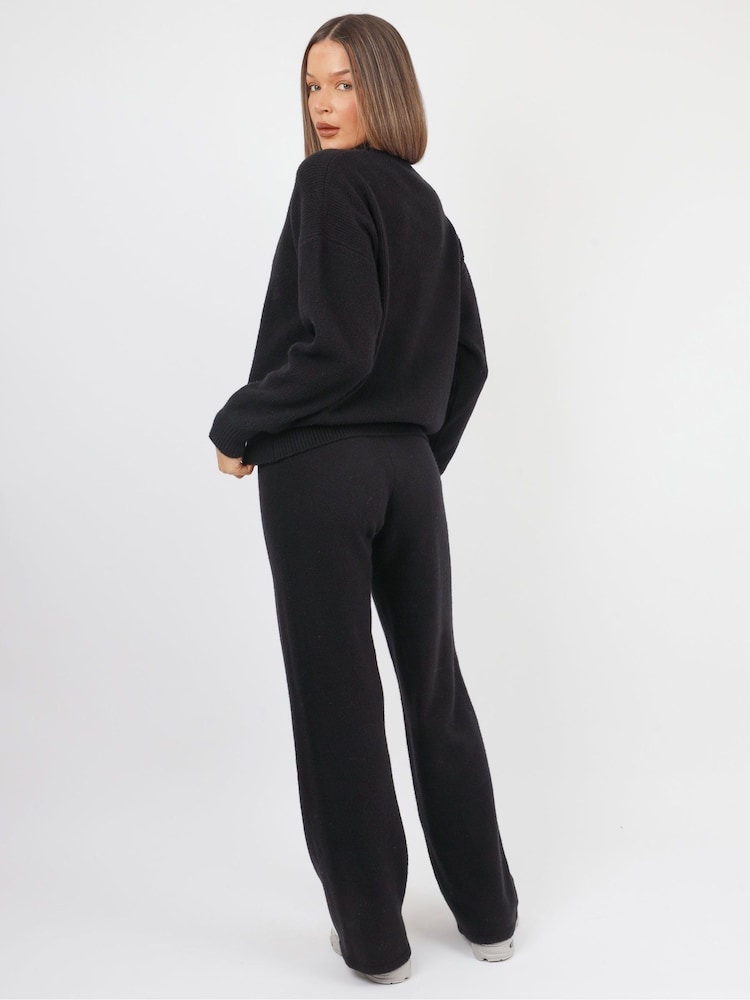 Simmi London Blue Faye Studios Soft Touch Crew Neck Sweat Top - Image 4 of 4