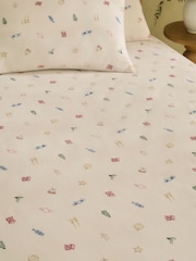 Natural Decorator Icons Christmas Brushed Fitted Sheet and Pillowcase Set - Image 1 of 2